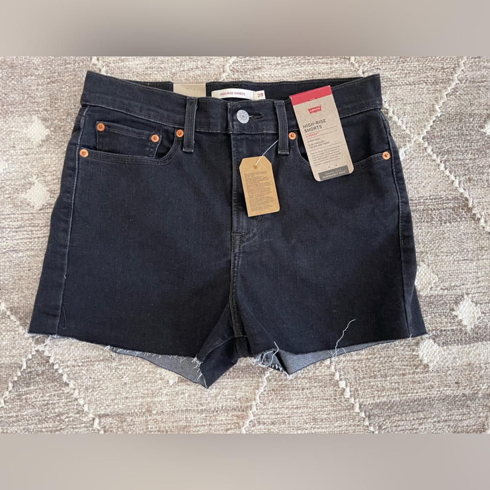 Levi’s black NWT High Rise jean shorts, cut-off, size 29